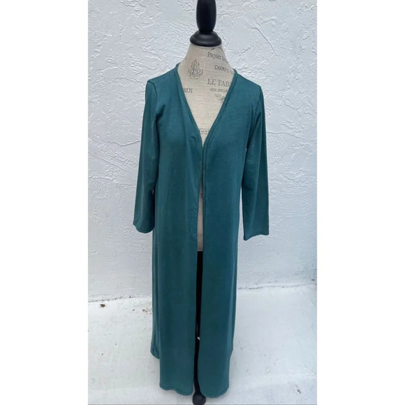Unbranded Womens Wings In The Back Caftan Velvet Green Sz Medium to Large - Picture 2 of 11